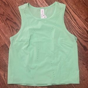 green lululemon tank: size-4
